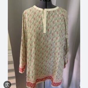 Boho 100% Cotton Tommy  Hilfiger Size 14 Hippie Cottage Core Top